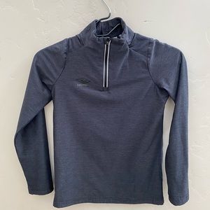 Umbro 1/4 zip warmup pullover gray size 8/10